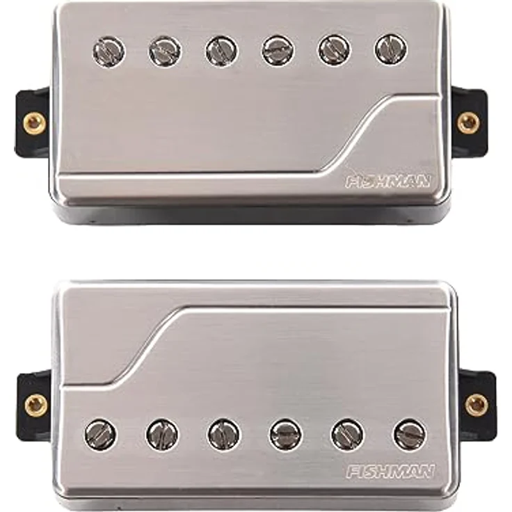 Fishman Fluence Richard Z Set 6 BS, Aktives Humbucker Tonabnehmer Set für E-Gitarre mit Brushed Stainless Kappen, 3 Voicings pro Pickup, hohe Ausgangsleistung, Made in USA – Bild 2