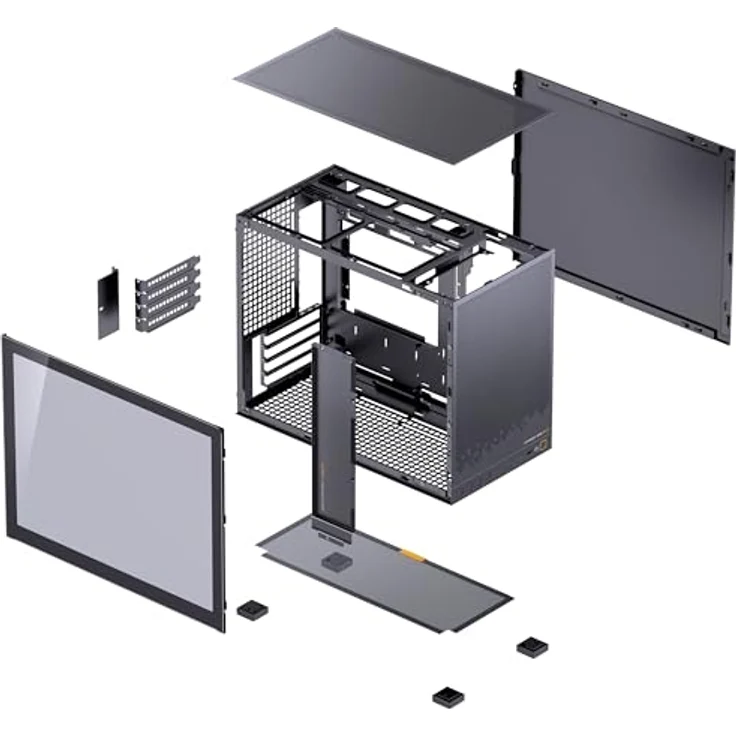 Jonsbo D32 STD Black, Mini-PC-Gehäuse für mATX mit Tempered Glass, unterstützt bis zu sechs 120-mm-Lüfter, max. 240-mm-AiO, schwarz – Bild 8