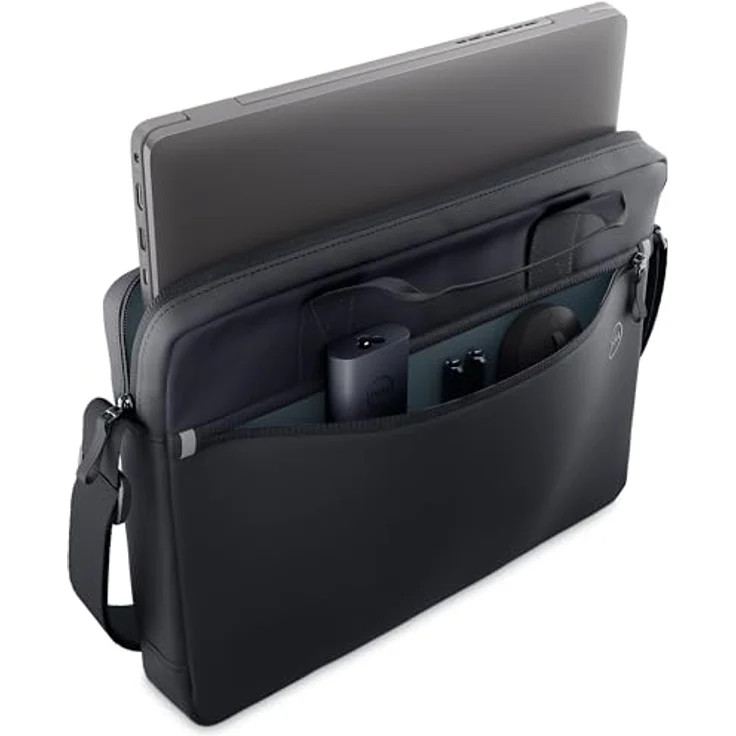 Dell CC3624, Notebooktasche für 16" Laptops, wasserfest, schwarz, mit verstellbarem Schultergurt und zusätzlichen Fronttaschen – Bild 2