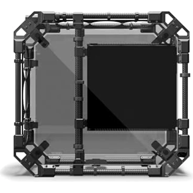 Alphacool Apex Skeleton Gehäuse, Midi-Tower, ATX - Showcase-Gehäuse aus Carbon, für Custom Wasserkühlung - Carbon/schwarz – Bild 3