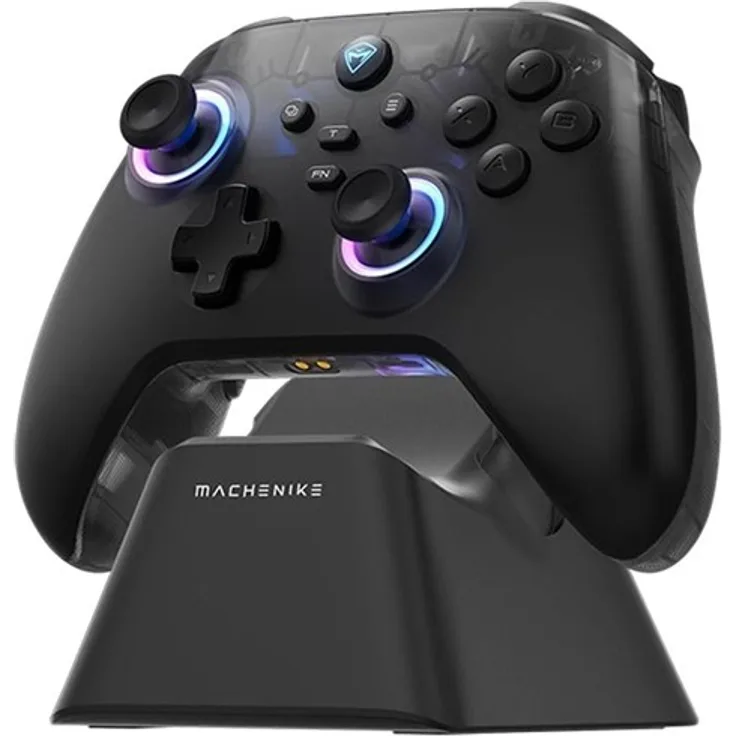 Machenike G3 V2 Wireless Game Controller, kabelloser Controller mit Ladestation, schwarz, präzise Steuerung und programmierbare Tasten