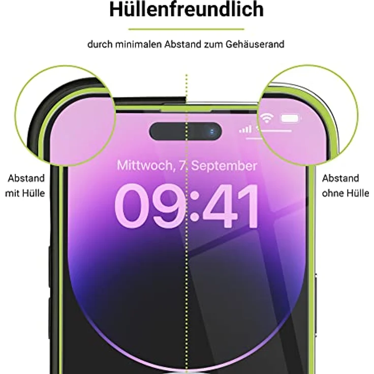 Artwizz SecondDisplay für iPhone 15 und iPhone 15 Pro Glasschutzfolie – Bild 4
