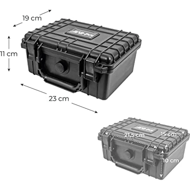 HMF ODK100 Outdoor-Fotokoffer, Transportkoffer mit Rasterschaumstoff | Wasserdicht und staubdicht (IP67), 23 x 19 x 11 cm – Bild 4