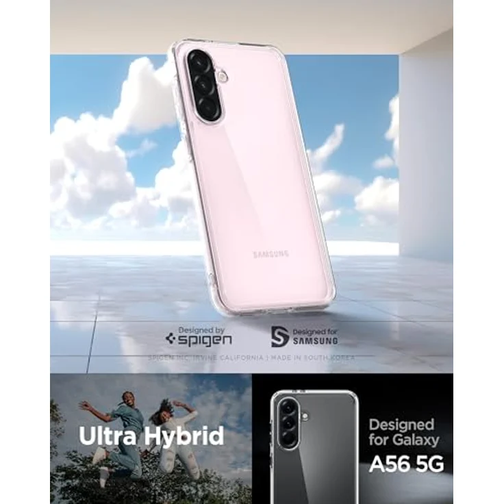 Spigen Ultra Hybrid Hülle für Samsung Galaxy A56 5G -Crystal Clear mit PC Platte und TPU-Rahmen – Bild 2