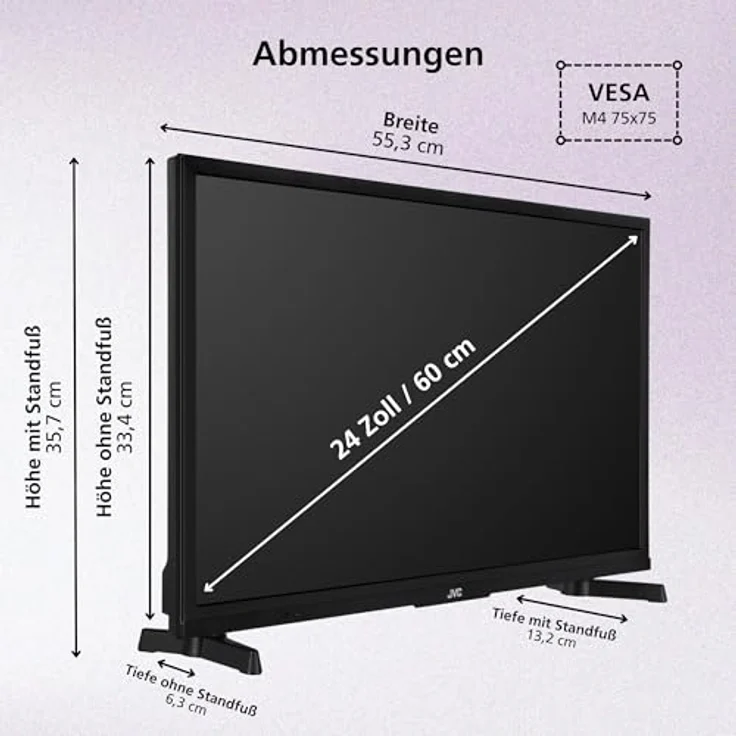 JVC LT-24VRH3555, 24 Zoll HD-Ready Smart TV mit Fire TV, Alexa-Sprachsteuerung, HDR, Triple Tuner und DTS Virtual X – Bild 3