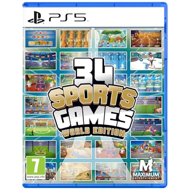 Maximum Entertainment 34 Sportspiele - World Edition (PS5) - Verbesserte Version mit überarbeitetem Design und neuen Spielen