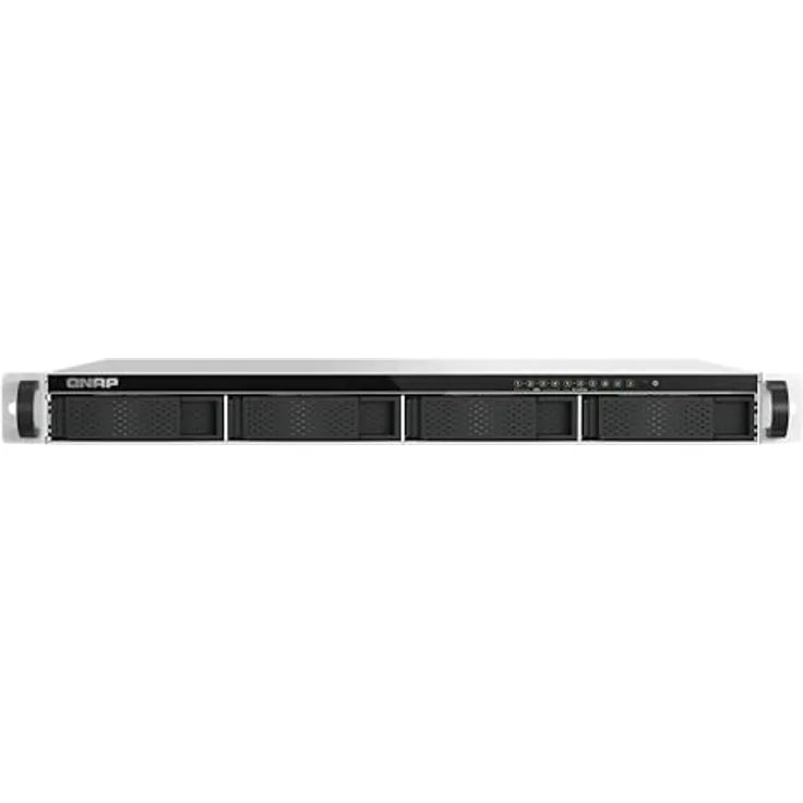 QNAP TS-h765eU-8G | Intel Atom 4-core, 2.5GbE, 1U Hybrid Short-Depth Rackmount NAS, Schwarz