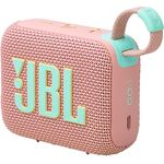 JBL Go 4 in Pink Tragbare Bluetooth-Lautsprecher-Box Pro Sound, tiefem Bass und Playtime-Boost-Funktion - Wasserfest und staubfest - 7 h Laufzeit