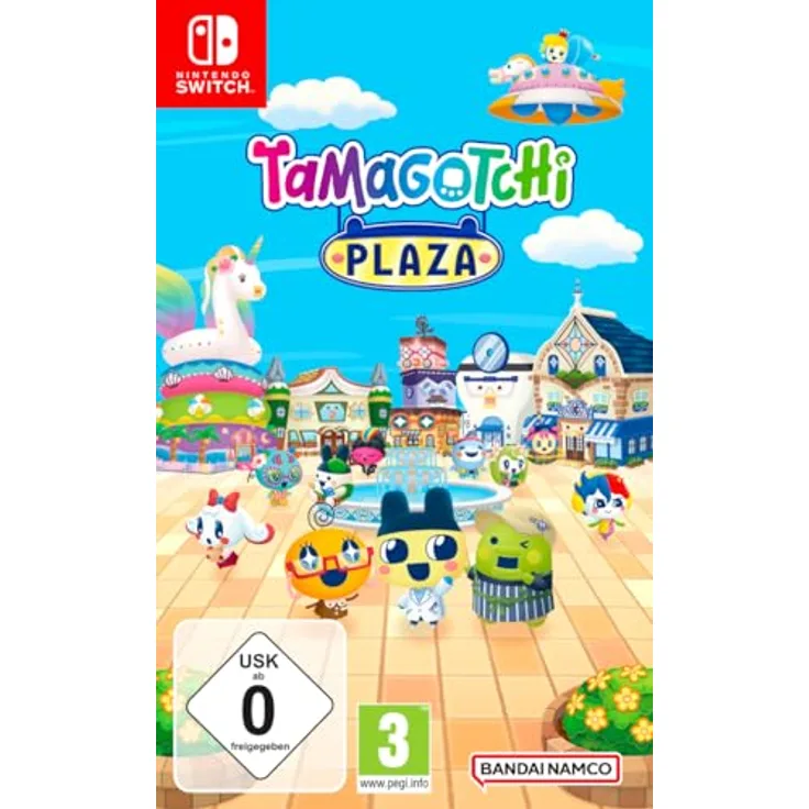 BANDAI Tamagotchi Plaza - Nintendo Switch Spiel mit 12 Geschäften, Offline-Modus für 2 Spieler und über 100 Tamagotchis