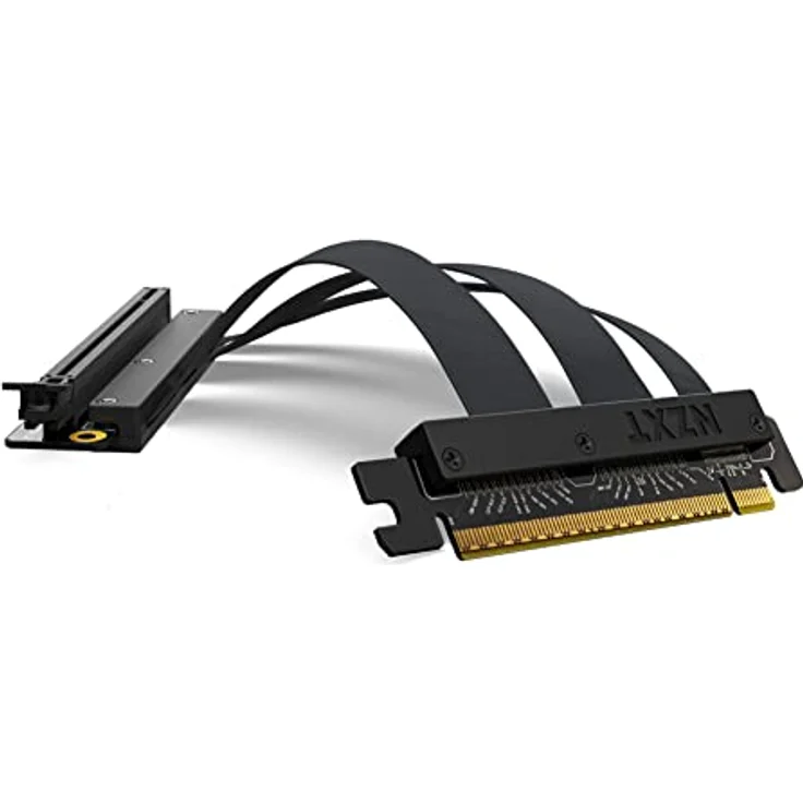 NZXT Riser Cable AB-RC200-B1, PCIe 4.0 x16 Verlängerungskabel, 20cm, flexible Datenübertragung – Bild 1