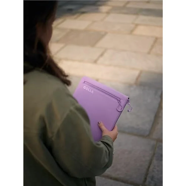 Golla Laptop Tasche/Wasserdichter Laptop Sleeve aus Neopren/Für MacBook, Asus und weitere Notebooks/Elegante Laptophülle/Reißverschluss mit Neoprenmantel/14 Zoll/Pastel Lilac – Bild 5