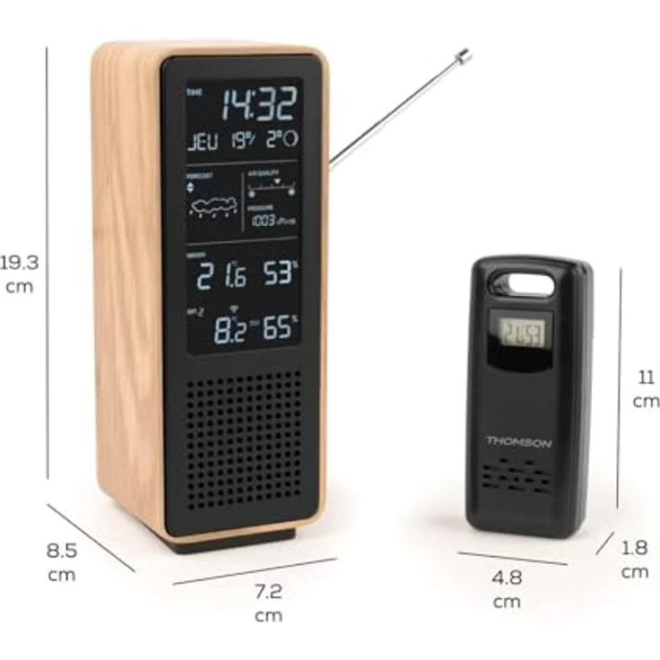 Thomson Bluetooth Lautsprecher und Wetterstation, kompakt, schwarz – Bild 4