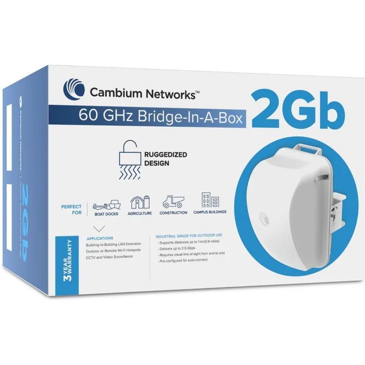 Cambium Networks 60GHz Bridge in a Box 2Gb, Access Point für hochgeschwindigkeits Datenübertragung