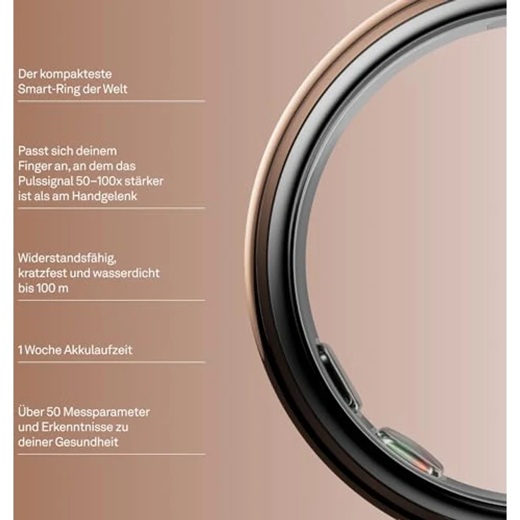 OURA Ring 5, Smart Ring Größe 13 in Deep Rose, Health Tracking und Schlafanalyse – Bild 2