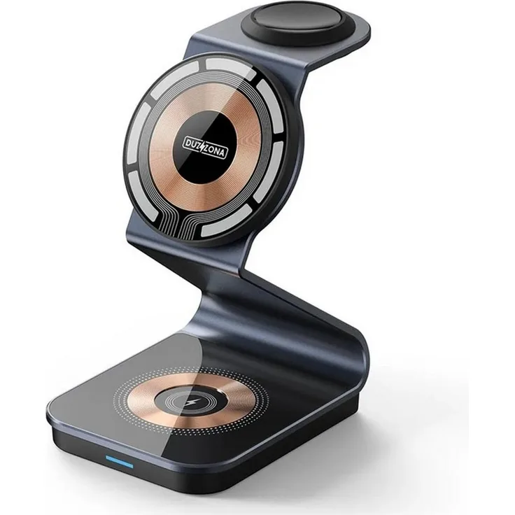 COFI 1453 3in1 15W kabelloses Tischladegerät in Schwarz, kompatibel mit MagSafe Technologie