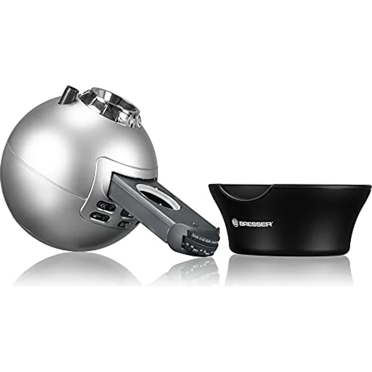 Bresser Junior Astro Planetarium Deluxe zur Projektion des Sternenhimmels mit Sternschnuppenfunktion und uhrzeitgenauer Darstellung durch zwei integrierte Motoren, grau – Bild 4