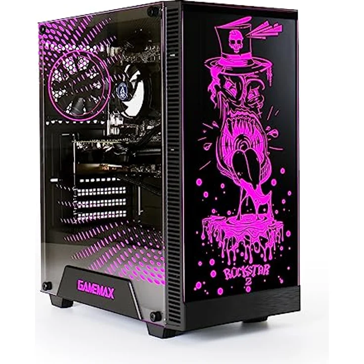 Hyrican Rockstar 6735 Ryzen 5 5600G 16GB 1TB SSD Radeon Graphics Desktop-PC, ARGB-Beleuchtung Front, WLAN AC, Windows 11 Home, schwarz – Bild 3
