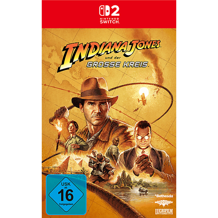 BETHESDA Indiana Jones und der große Kreis - First-Person-Einzelspieler-Abenteuer für Nintendo Switch 2 mit Internet-Download-Code