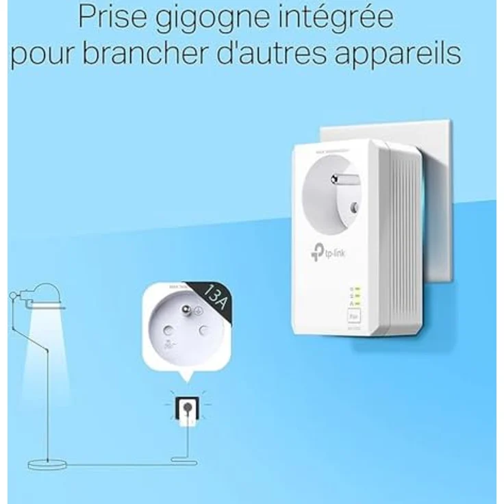 TP-Link TL-PA7017P Kit, Powerline-Adapter mit 1000 Mbit/s und AC-Passthrough, Weiss – Bild 4
