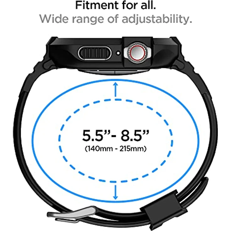 Spigen Rugged Armor Pro für Apple Watch Series 4-5-6 44mm Schwarz – Bild 3