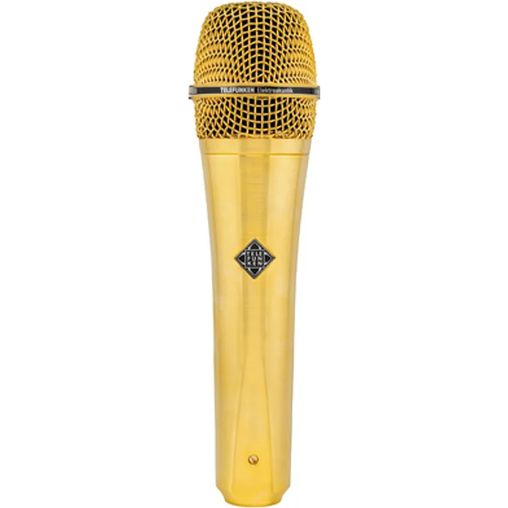 Telefunken M80 Satin Gold, dynamisches Mikrofon mit Superniere, Frequenzbereich 50Hz - 18kHz, inkl. Mikrofon-Clip und Tasche