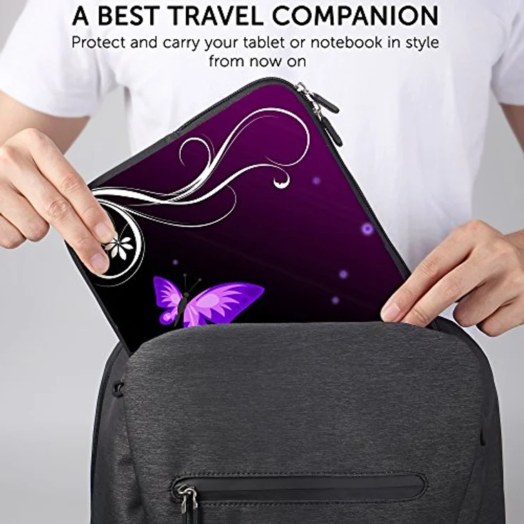 Sidorenko Tablet PC Tasche für 10-10.1 Zoll - Universal Tablet Schutzhülle - Hülle Sleeve Case Etui aus Neopren, Violett – Bild 5