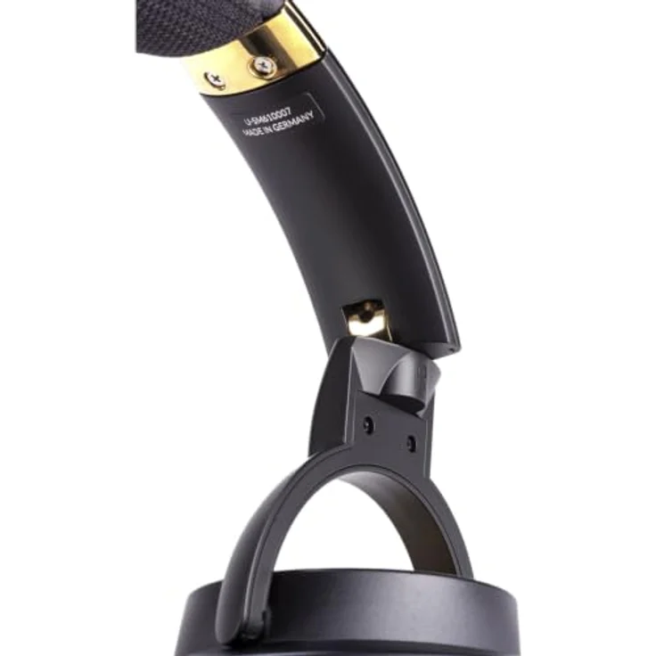 Ultrasone Signature Master Pro, geschlossener High-End Kopfhörer mit 40 mm Titan-Schallwandler und Wandhalter, schwarz-gold – Bild 6