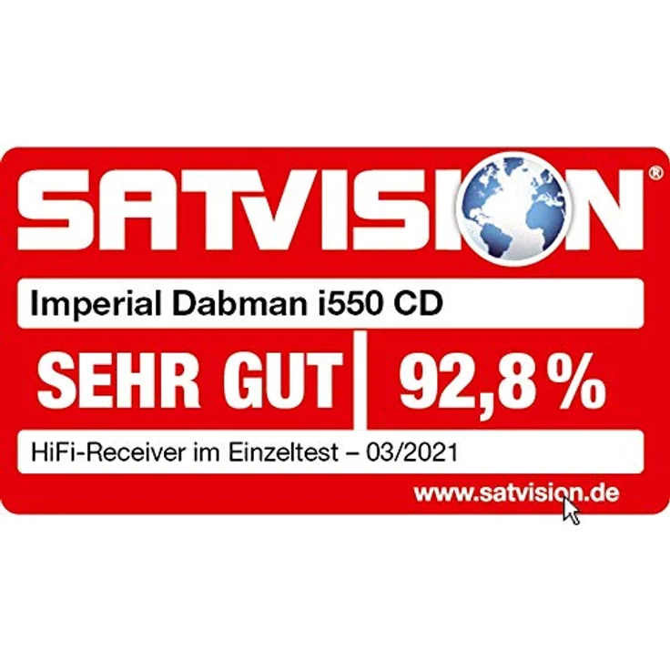 Imperial DABMAN i550 CD HiFi-Verst?rker Internetradio (DAB+/DAB/UKW/WLAN, Bluetooth, Streaming Dienste, CD-Player, Stereo Endstufe, AV Receiver), schwarz, HiFi breite, 22-252-00 – Bild 2