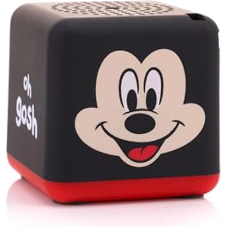 Bitty Boomers Disney Mickey Maus Mini Bluetooth-Lautsprecher im Würfelformat - Kompakter Sound in stylischem Design, ideal für unterwegs, schwarz – Bild 2