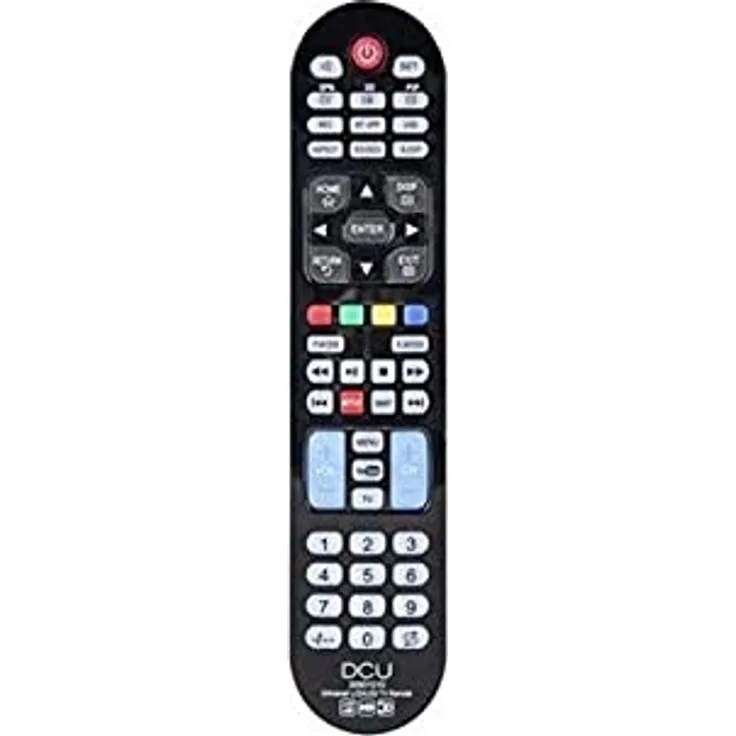 DCU TECNOLOGIC | Universal-Fernbedienung | LCD/LED-Fernbedienung | Taste für Netflix und YouTube | Schwarz