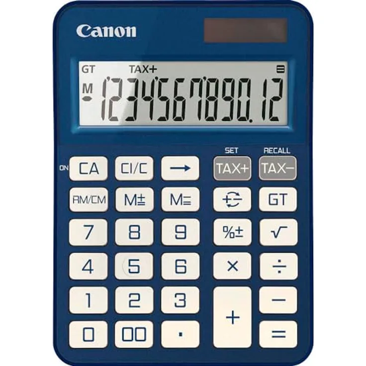 Canon KS-125KB-BL, Scientific Calculator, Dual Power Battery, Tax Calculations and Grand Total Function, Large Upright Angled Display, Blue