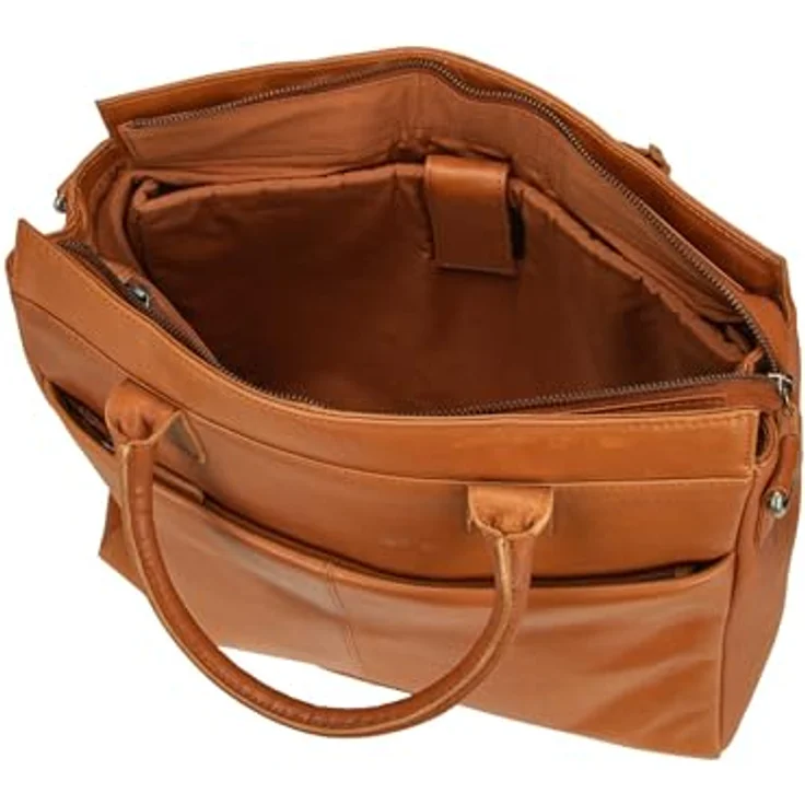 Greenburry Fiorentina Aktentasche Leder, 34 cm mit Laptopfach (14.57"), Notebooktasche, Braun – Bild 4