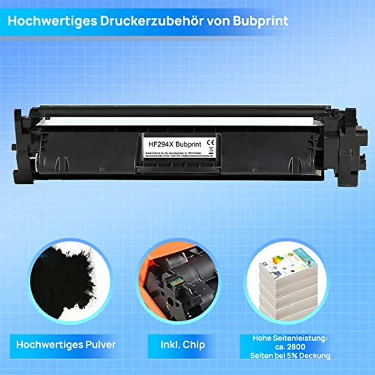 Bubprint XXL Toner kompatibel mit HP 94X CF294X 94A CF294A, Hochwertige Laser Tonerkartusche in Schwarz für LaserJet Pro M118dw und MFP M148dw – Bild 3