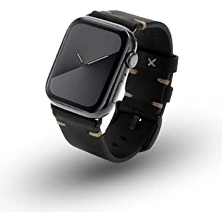 JT Berlin Watchband Alex II Vintage Armband, 42 mm bis 46 mm, Schwarz für Apple Watch Series 1, 2 und 3