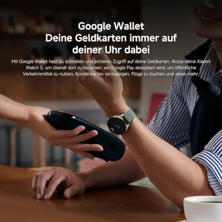 XIAOMI Watch 5 Smartwatch, Google Wear OS, NFC, 1,54” Display, 47mm, GPS-Fitness-Tracking, Saphirglas, bis zu 6 Tage Akkulaufzeit, Schwarz – Bild 4