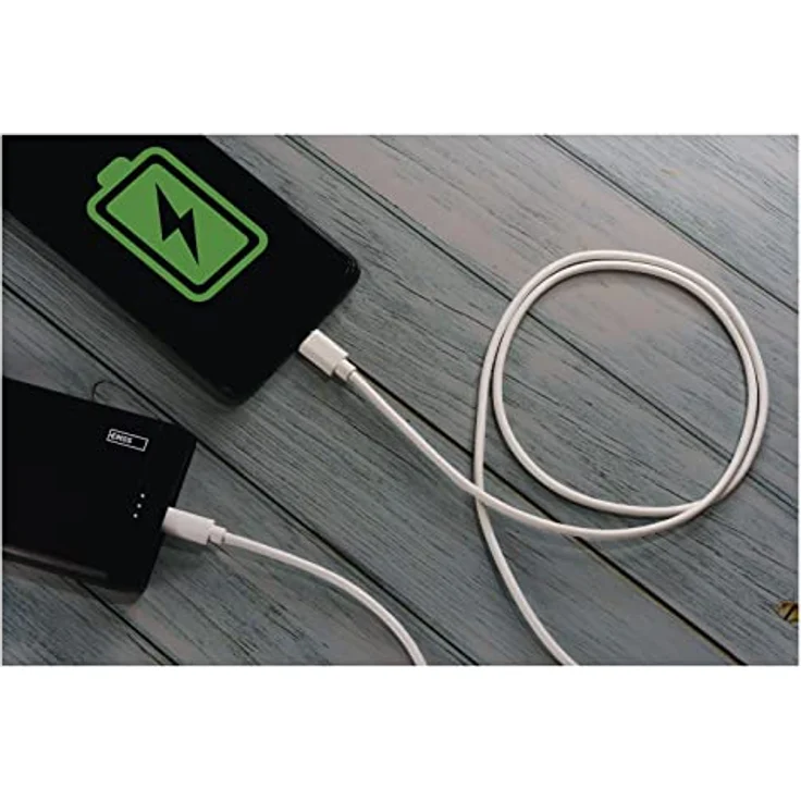 EMOS Ladekabel Typ C auf Typ C, Aufladen und Datenübertragung, 1 m langes Kabel 2.0 USB-C für Schnelladen und Datenübertragung, High Speed 480 Mbit/s, weiß – Bild 4