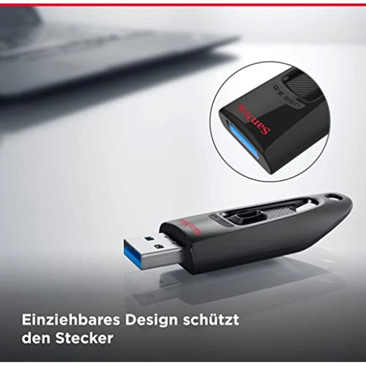 SanDisk SDCZ48-064G-U46R 64GB Ultra USB 3.0 Flash Drive rot – Bild 5