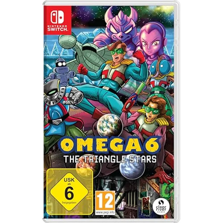 THQ NORDIC GMBH OMEGA 6: The Triangel Stars - Nintendo Switch, 16-Bit RPG-Abenteuer mit Kartenschlachten und intergalaktischem Soundtrack