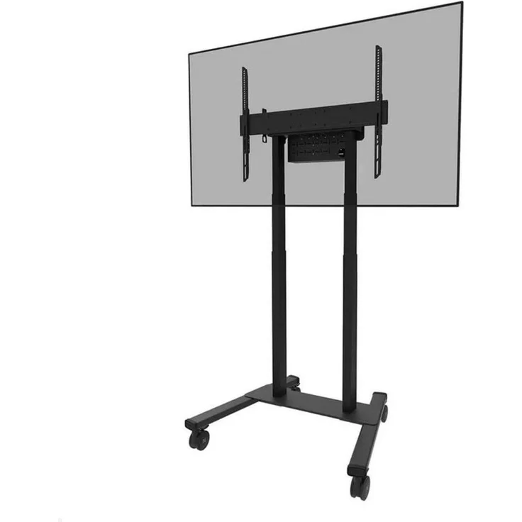 Neomounts FL55-875BL1, mobiler TV Ständer für Displays bis 100 Zoll, motorisierte Höhenverstellung, Tragfähigkeit 110 kg, Schwarz