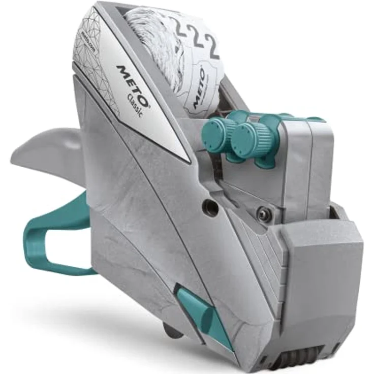 METO Preisauszeichnungsgerät Classic L, 2-zeiliges Beschriftungsgerät mit ergonomischem Griff, grau – Bild 6