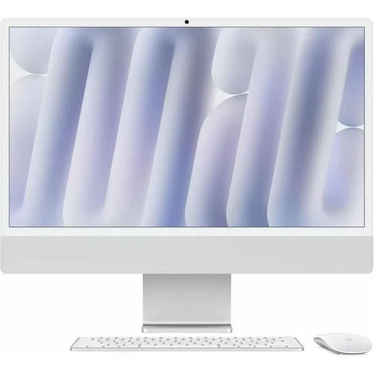Apple iMac 24" M4 24 GB 512 GB SSD, All-in-One-PC mit 4.5K Retina Display und Apple GPU, Silber