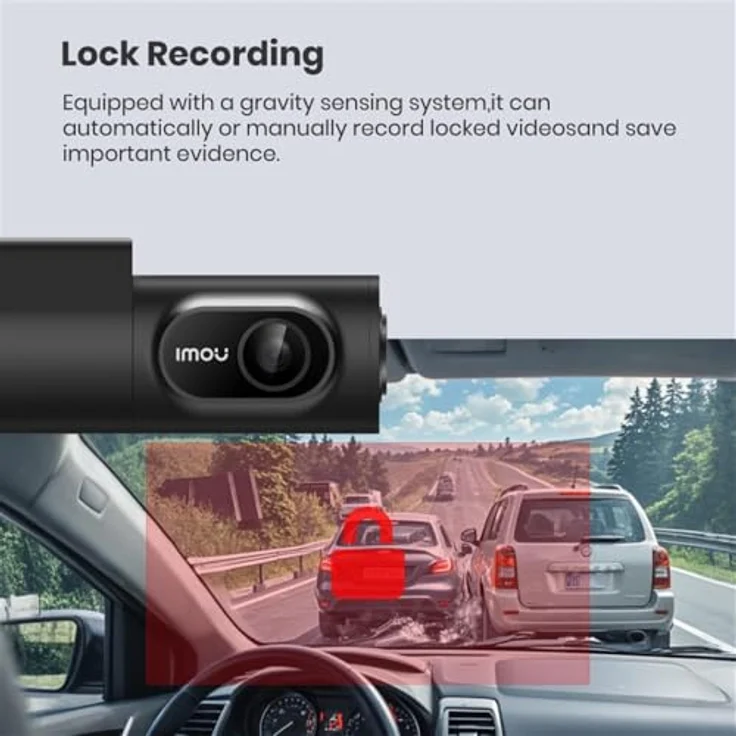Imou T800, 4K Dashcam mit Sprachsteuerung und Starlight-Nachtsicht, G-Sensor, WLAN, 256 GB microSD-Unterstützung – Bild 7