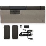 Contour SliderMouse Pro | Kabellose Maus | Große Handballenauflage | Ergonomische PC Maus | Bluetooth Maus | Schmerzlinderung | 6 programmierbare Tasten | 2800 DPI | Für Windows & macOS | Hellgrau