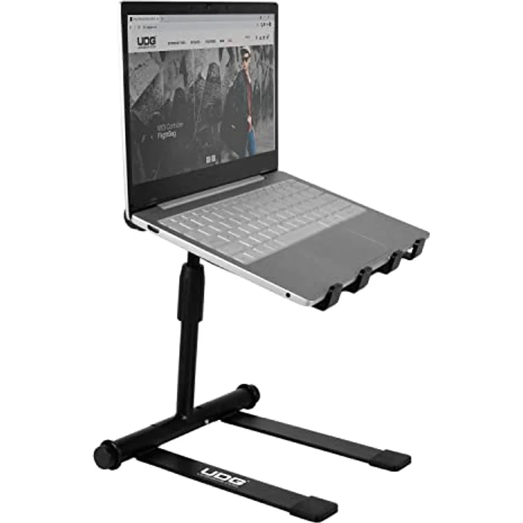 UDG Ultimate Height Adjustable Laptop Stand, höhenverstellbarer Laptopständer, schwarz – Bild 5