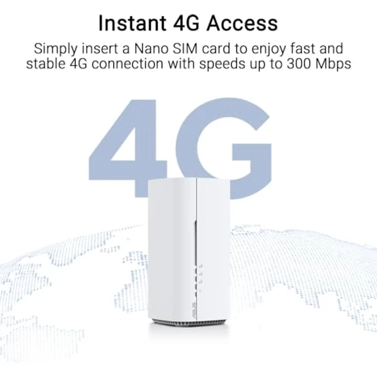 ASUS 4G-BE58 4G WiFi Router BE3600, Dual-band WiFi 7 (802.11be), 4G LTE FWA, 2.5G WAN/LAN Port, AiMesh erweiterbar – Bild 2