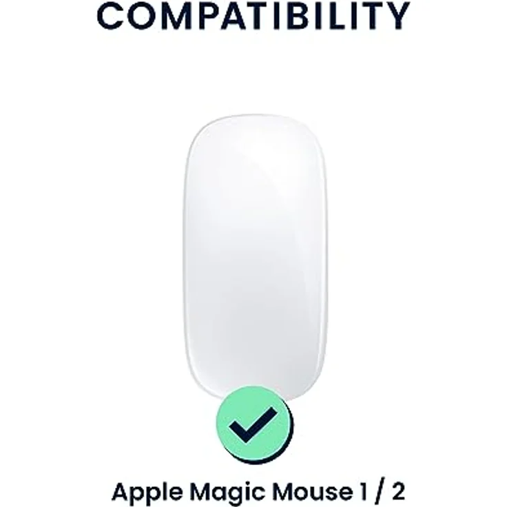 kwmobile Silikon Schutzhülle für Apple Magic Mouse 1/2 - Ergonomisches PC Maus Cover aus softem Silikon - Matt Transparent – Bild 2
