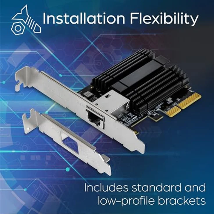 TRENDnet 10 Gigabit PCIe Netzwerkadapter, Unterstützt 802.1Q VLAN, Standard- und flache Halteklammern inbegriffen, Windows, Windows Server, Linux, NBase-T, TEG-10GECTX – Bild 4