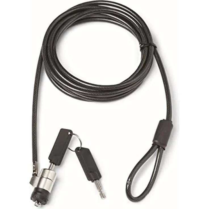 Dicota Security T-Lock Pro, Laptop Schloss mit 2m Stahlkabel und Schlüssel, geeignet für 3 x 7mm Schlösser – Bild 4