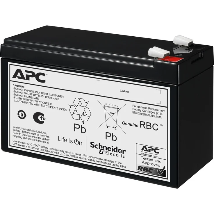 APC Replacement Battery Cartridge #176 (Apcrbc176) - 24V Batteriekapazität 9Ah, Schwarz