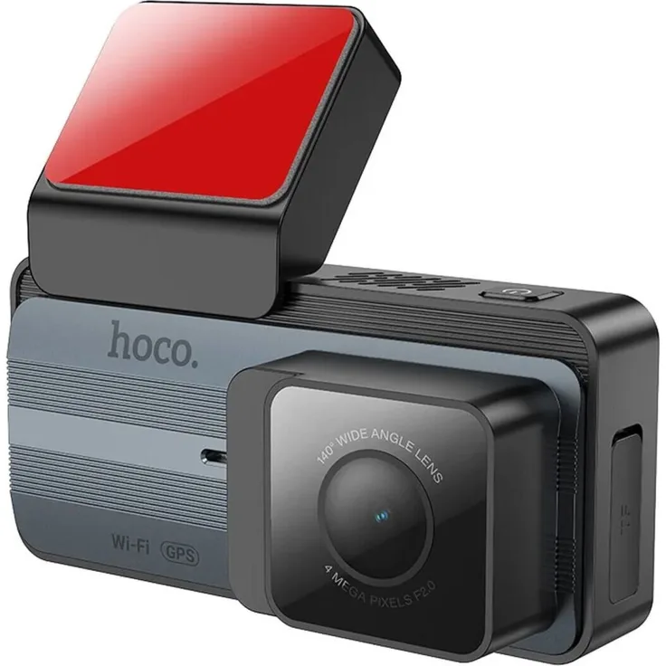 Hoco Autokamera DV12 2K GPS mit 3,69“ Display + Rückfahrkamera, Silbergrau